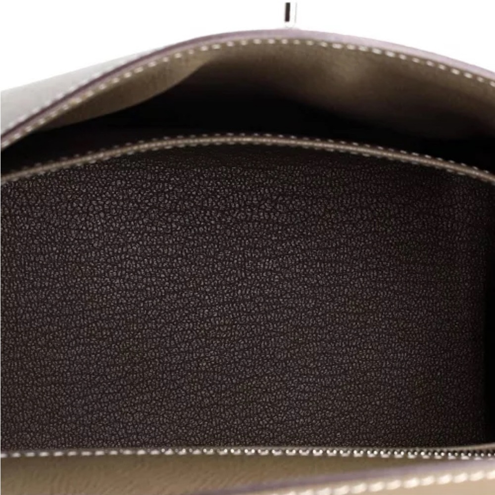 Hermès Kelly 25 Handbag Grey Epsom with Palladium Hardware GUC 100% Authentic - Picture 9 of 10